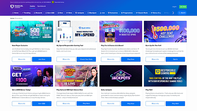 FanDuel Casino Bonuses & Promotions