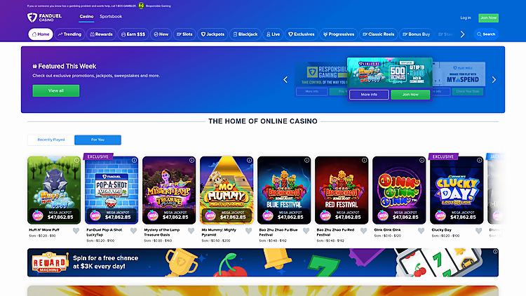 FanDuel Casino Homepage