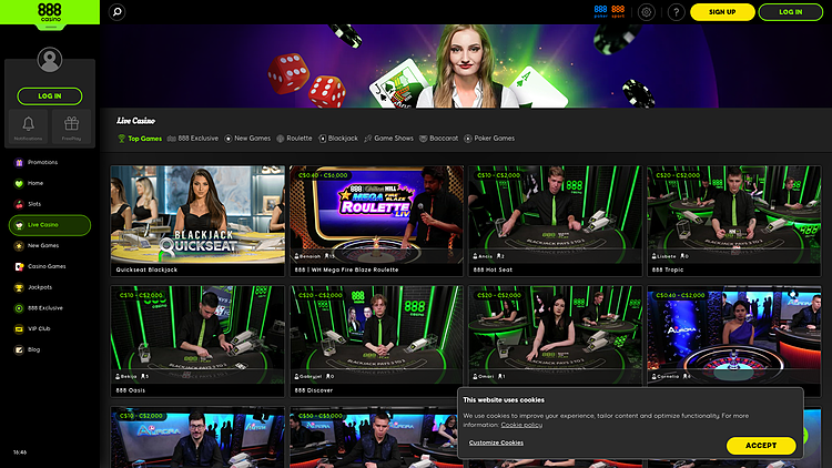 888 Casino Live Games