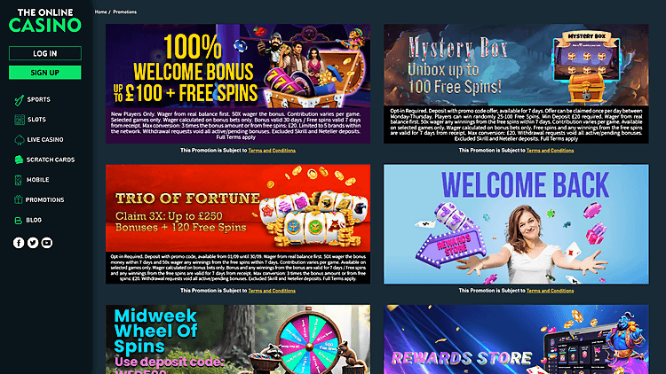 The Online Casino Bonuses & Promotions